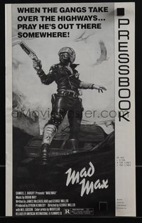 6j0304 MAD MAX pressbook 1980 George Miller classic, Garland art of Mel Gibson, rare!