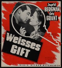 6j0308 NOTORIOUS German pressbook 1951 Cary Grant & Ingrid Bergman, Alfred Hitchcock classic, rare!