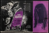 6j0312 RAVEN pressbook 1963 art of Boris Karloff, Vincent Price & Peter Lorre by Reynold Brown!