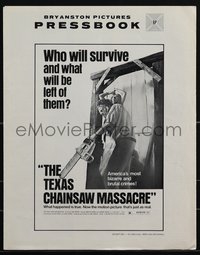 6j0318 TEXAS CHAINSAW MASSACRE pressbook 1974 Tobe Hooper cult classic slasher horror, Leatherface!