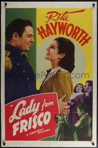 6j1087 REBELLION 1sh R1946 gorgeous early Rita Cansino Hayworth, Tom Keene, Lady From Frisco!