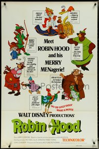 6j1100 ROBIN HOOD int'l 1sh 1973 in Walt Disney's cartoon version he's a fox w/Merry MENagerie!