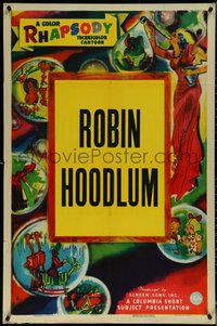 6j1101 ROBIN HOODLUM 1sh 1948 Color Rhapsody cartoon, great images of wacky characters, ultra rare!