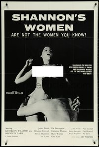 6j1129 SHANNON'S WOMEN 1sh 1969 director orders orgies by phone, they answer and obey, ultra rare!