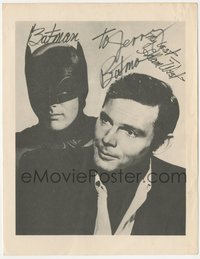 6j0165 ADAM WEST signed 9x11 REPRO photo 1980s great image as himself & in his Batman costume!