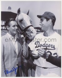 6j0167 ALAN YOUNG signed 8x10 REPRO photo 2000s with Mr. Ed & Dodgers baseball star Sandy Koufax!