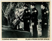 6j0176 CONRAD BROOKS signed 8x10 REPRO photo 1980s in cop uniform from Plan 9 From Outer Space!