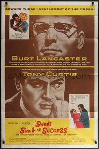 6j1167 SWEET SMELL OF SUCCESS 1sh 1957 Burt Lancaster as J.J. Hunsecker, Tony Curtis as Sidney Falco!