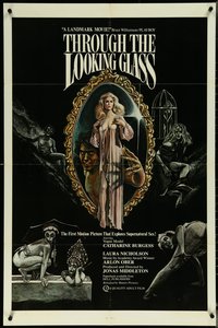 6j1185 THROUGH THE LOOKING GLASS 1sh 1976 the first motion picture that explores supernatural sex!