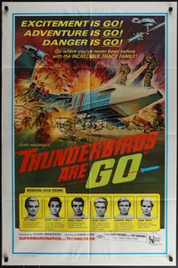 6j1187 THUNDERBIRDS ARE GO 1sh 1967 marionette puppets, really cool sci-fi action artwork!