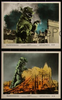 6j1516 GORGO 10 color 8x10 stills 1961 with close up of the giant monster destroying London Bridge!