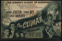 6j0255 CLIMAX herald 1944 Boris Karloff, Turhan Bey, Susanna Foster, Universal horror, ultra rare!