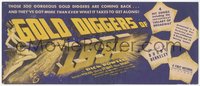 6j1247 GOLD DIGGERS OF 1935 herald 1935 Busby Berkely, Dick Powell, Gloria Stuart, ultra rare!