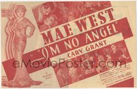 6j1250 I'M NO ANGEL herald 1933 best image of Mae West & her sexy legs and classic tagline, rare!