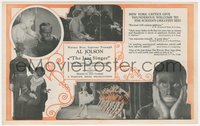 6j1251 JAZZ SINGER herald 1927 classic art of Al Jolson in blackface + more art & many photos!