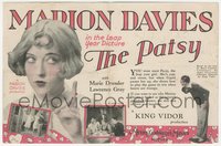 6j1257 PATSY herald 1928 Marion Davies is cute & sweet, and the screen's greatest funster!