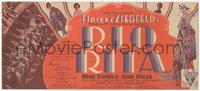 6j1259 RIO RITA herald 1929 Florenz Ziegfeld's fabulous all-talking singing spectacle, rare!