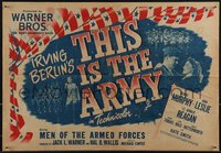 6j0264 THIS IS THE ARMY herald 1943 Irving Berlin, Ronald Reagan & men of Armed Forces, ultra rare!