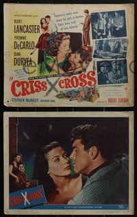 6j0663 CRISS CROSS 8 LCs 1948 Burt Lancaster, Yvonne De Carlo, Dan Duryea, Robert Siodmak film noir!
