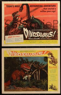 6j0667 DINOSAURUS 8 LCs 1960 great special effects scenes with really fake looking dinosaurs!