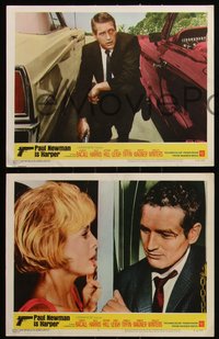 6j0676 HARPER 8 LCs 1966 great image of Paul Newman, Robert Wagner, Pamela Tiffin!