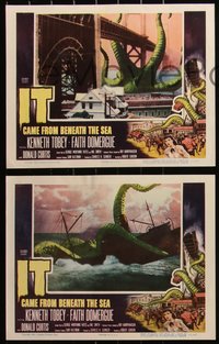 6j0686 IT CAME FROM BENEATH THE SEA 8 LCs 1955 Ray Harryhausen, cool special effects monster images!
