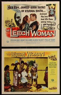 6j0688 LEECH WOMAN 8 LCs 1960 deadly female vampire drained love & life from every man she trapped!