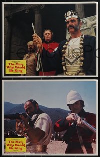 6j0693 MAN WHO WOULD BE KING 8 int'l LCs 1975 British soldiers Sean Connery & Michael Caine, John Huston!
