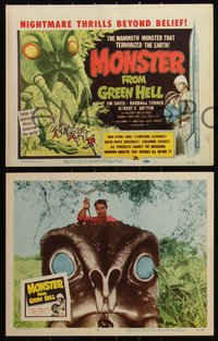 6j0697 MONSTER FROM GREEN HELL 8 LCs 1957 Eduardo Ciannelli, Barbara Turner, African warriors!