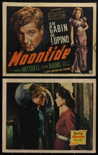 6j0698 MOONTIDE 8 LCs 1942 sexy Ida Lupino, Jean Gabin, directed by Fritz Lang, complete set!