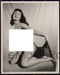 6j0209 BUNNY YEAGER 5 8x10 publicity photos set #3 1990s ONE signed by Bunny, nude Bettie Page!
