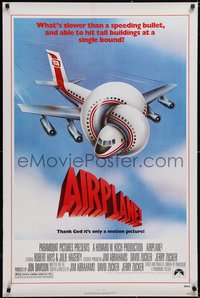 6k0536 AIRPLANE 1sh 1980 classic zany parody by Jim Abrahams and David & Jerry Zucker!