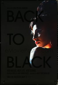 6k0557 BACK TO BLACK teaser DS 1sh 2024 great image of sexy Marisa Abela as tragic Amy Winehouse!