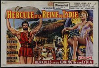 6k0135 HERCULES UNCHAINED Belgian 1959 Ercole e la regina di Lidia, mightiest Reeves, ultra rare!