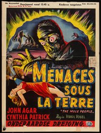 6k0137 MOLE PEOPLE Belgian 1956 from a lost age, horror crawls from the depths of the Earth!