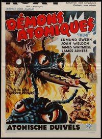 6k0143 THEM Belgian 1955 classic sci-fi, cool ITK art of horror horde of giant ant-monsters!