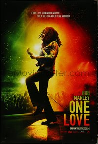 6k0594 BOB MARLEY: ONE LOVE teaser DS 1sh 2024 some voices are forever, Den-Adir as Bob Marley!