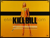 6k0041 KILL BILL: VOL. 1 DS British quad 2003 Quentin Tarantino, full-length Uma Thurman with katana!