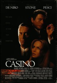 6k0606 CASINO DS 1sh 1995 Martin Scorsese, Robert De Niro & Sharon Stone, Joe Pesci, cast image!