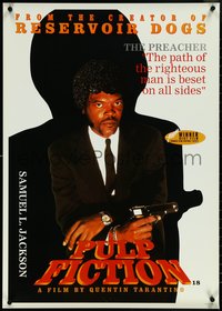 6k0443 PULP FICTION 24x34 commercial poster 1994 Quentin Tarantino, image of Samuel Jackson!