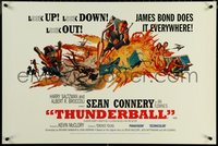 6k0450 THUNDERBALL 24x36 commercial poster 1995 art of Connery as Bond by McGinnis!