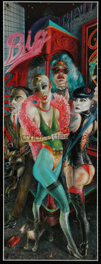 6k0451 UNKNOWN COMMERCIAL POSTER 24x65 commercial poster 1992 wild and sexy art of ladies at night!