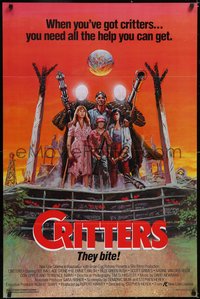 6k0621 CRITTERS 1sh 1986 great completely different art of cast & monsters by Ken Barr!