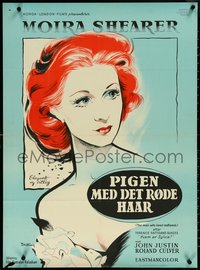 6k0314 MAN WHO LOVED REDHEADS Danish 1955 Stilling close-up art of pretty Moira Shearer!