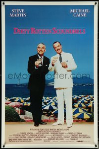 6k0633 DIRTY ROTTEN SCOUNDRELS 1sh 1988 wacky Steve Martin & Michael Caine, directed by Frank Oz!
