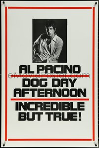 6k0635 DOG DAY AFTERNOON teaser 1sh 1975 Al Pacino, Sidney Lumet bank robbery crime classic!