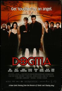 6k0636 DOGMA signed 1sh 1999 by director Kevin Smith, great cast portrait, get touched by an angel!