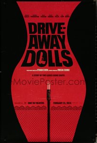 6k0642 DRIVE-AWAY DOLLS teaser DS 1sh 2024 Ethan Coen, two ladies going south, clever and sexy art!