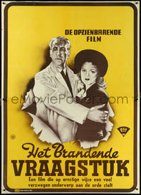 6k0007 BURNING QUESTION Dutch 1950 Det Braendende Sporgsmaal, art of Reumert & Holmer, ultra rare!