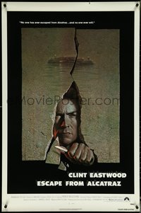 6k0657 ESCAPE FROM ALCATRAZ 1sh 1979 Eastwood busting out by Lettick, Don Siegel prison classic!